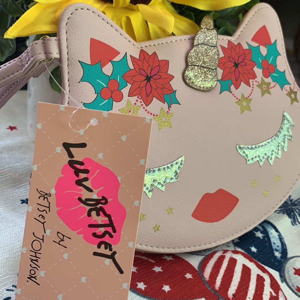 New Betsey Johnson Wristlet Unicorn Wallet - Picture 3 of 5